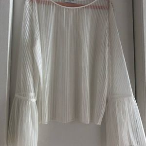 babaton bell sleeve blouse